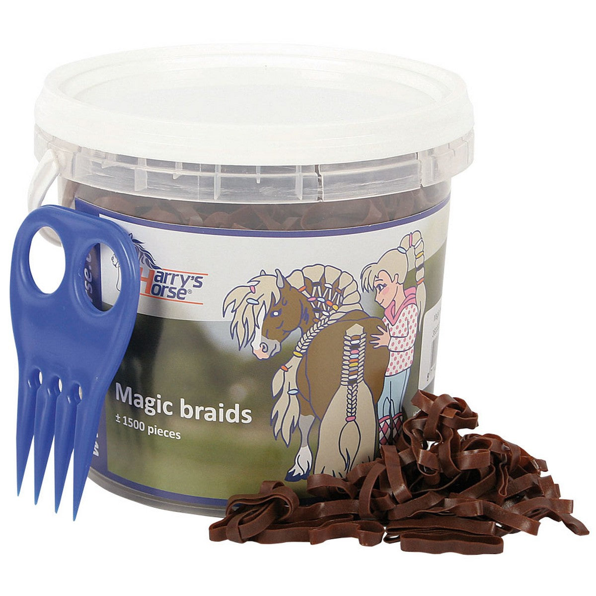 Harry's Horse Bandas Elásticas Magic Braids Bolsa Marron