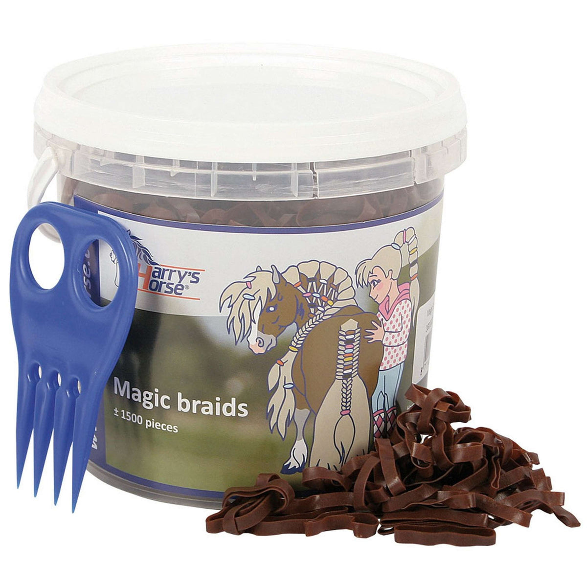Harry's Horse Bandas Elásticas Magic Braids Bolsa Marron