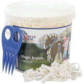 Harry's Horse Bandas Elásticas Magic Braids Tarro Blanco