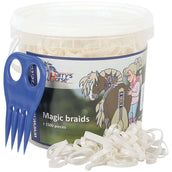 Harry's Horse Bandas Elásticas Magic Braids Tarro Blanco