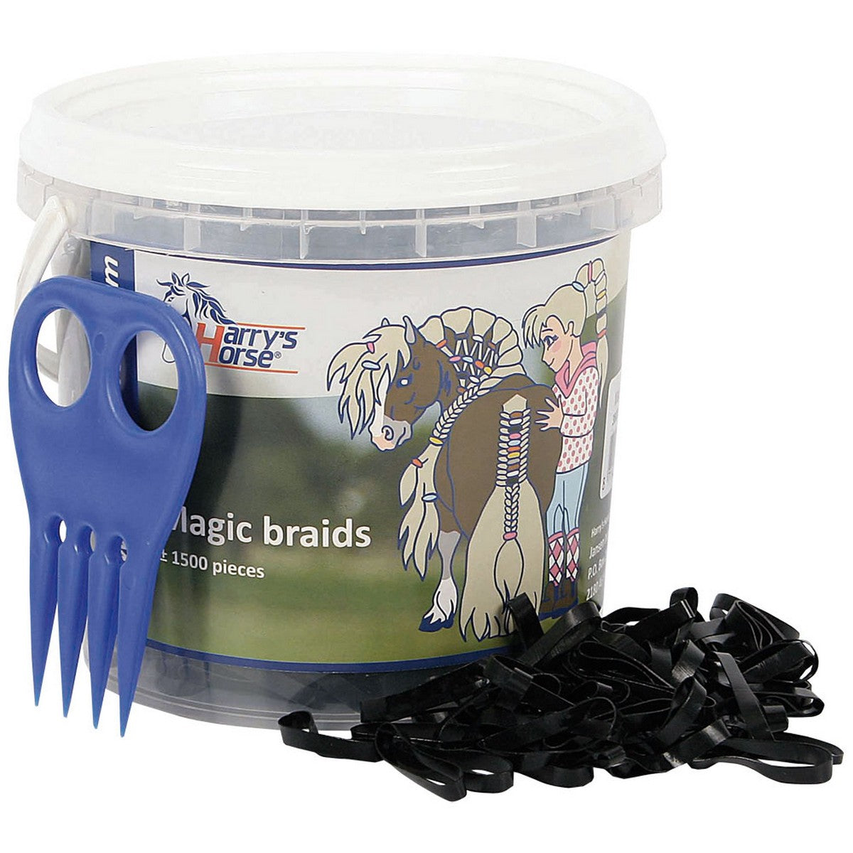 Harry's Horse Bandas Elásticas Magic Braids Tarro Negro