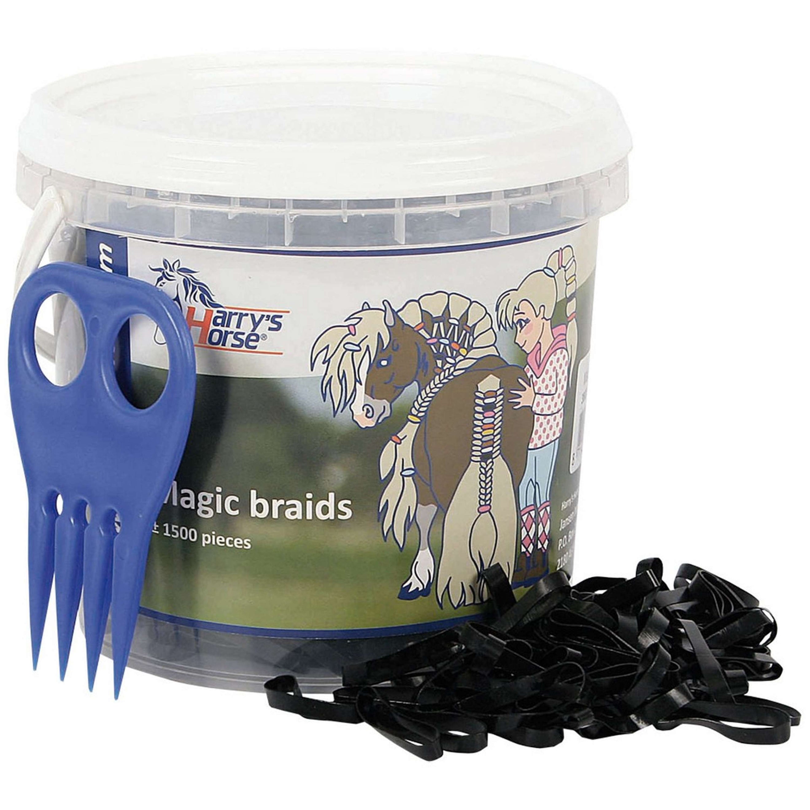 Harry's Horse Bandas Elásticas Magic Braids Tarro Negro Harry's Horse Bandas Elásticas Magic Braids Tarro Negro