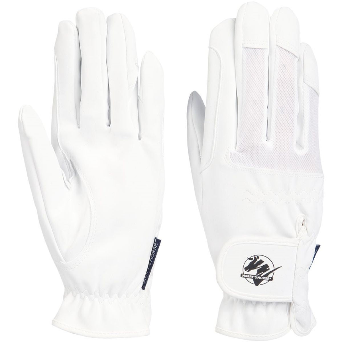 Harry's Horse Guantes de Equitación Domy Suede Mesh Blanco