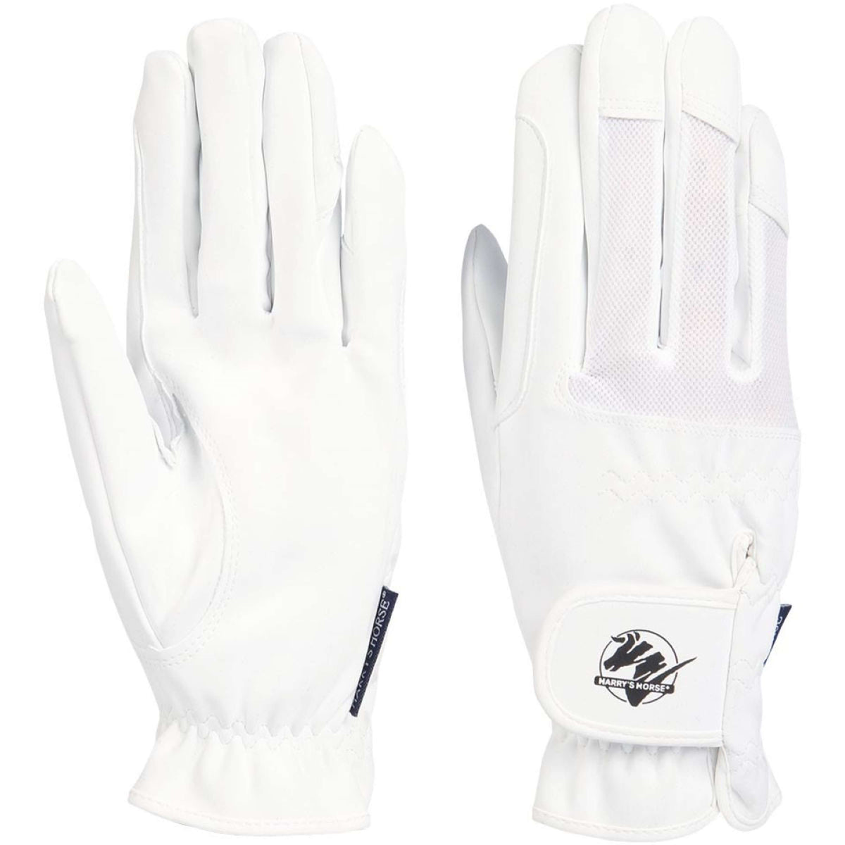Harry's Horse Guantes de Equitación Domy Suede Mesh Blanco