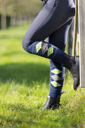 HKM Calcetines de Equitación Cardiff Juego de 3 Azul Marino/Verde Oliva