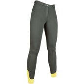 HKM Pantalón de Equitación Kate Rodilla de Silicona Verde Oliva