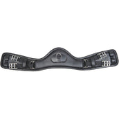 HKM Cincha de Cuero Dressage Anatomic sin elástico Negro
