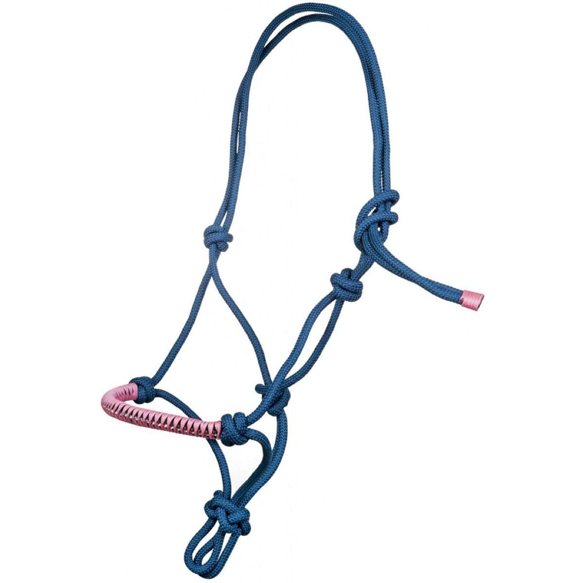 HKM Cabezada de Cuerda Deko Azul/Rosa