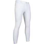 HKM Pantalón de Equitación Sportive Asiento de Silicona Hombre Blanco