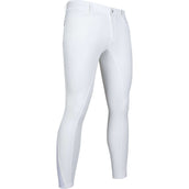 HKM Pantalón de Equitación Sportive Asiento de Silicona Hombre Blanco