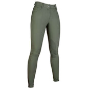 HKM Pantalón de Equitación Sunshine Rodilleras de Silicona Verde Oliva