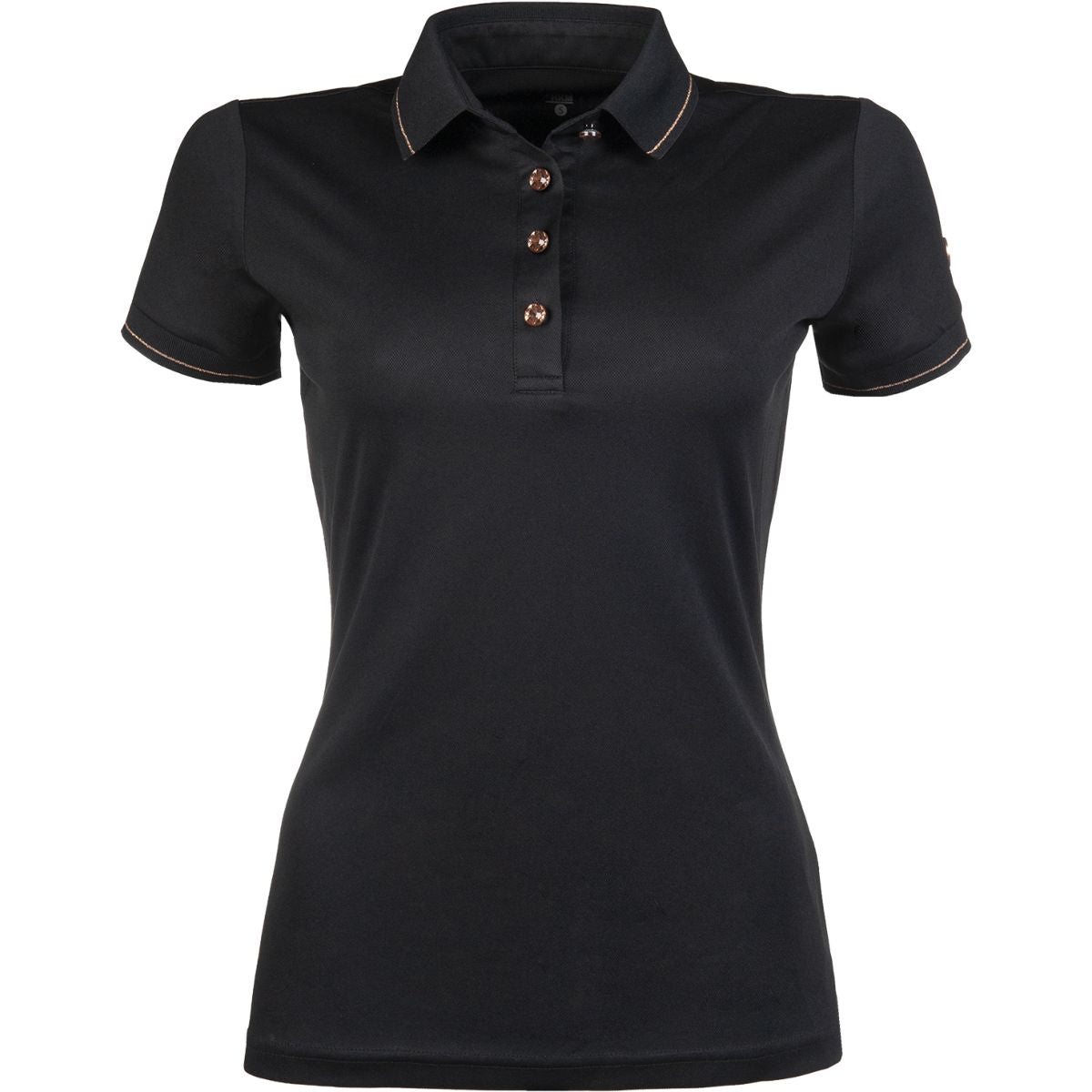 HKM Poloshirt Rosegold Glamour Negro/Oro rosa