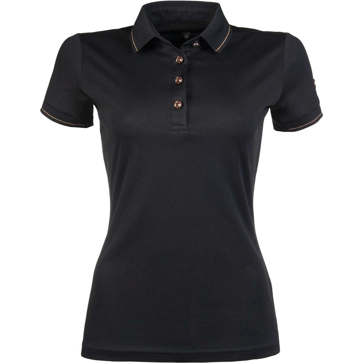 HKM Poloshirt Rosegold Glamour Negro/Oro rosa