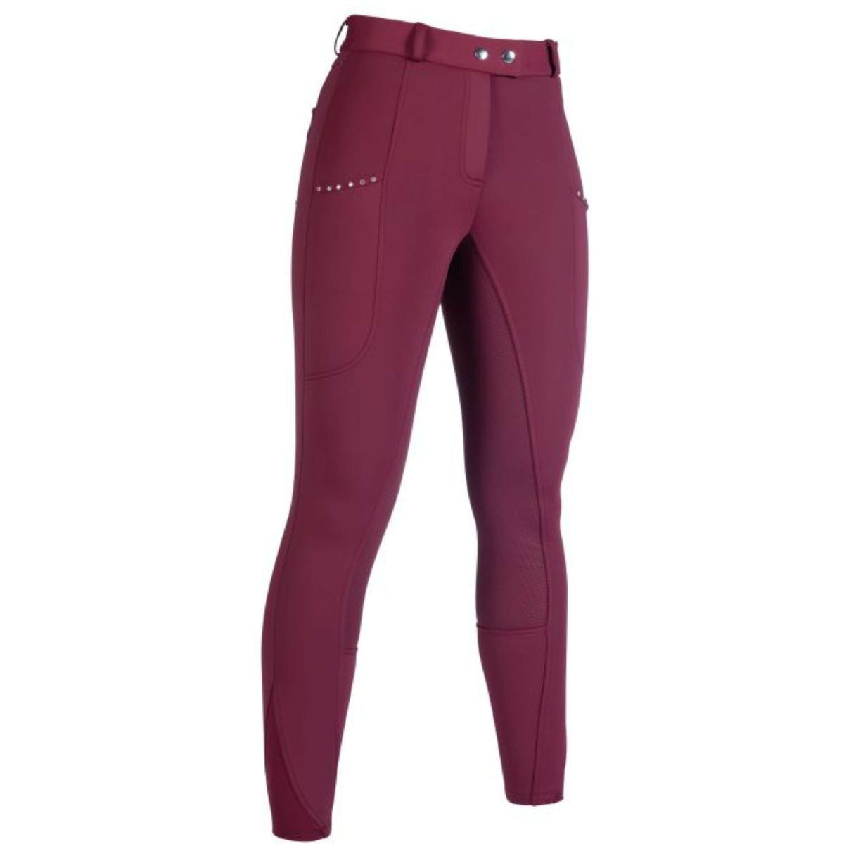 HKM Pantalón de Equitación Monaco Full Grip Winter Rojo vino