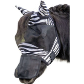 HKM Máscara para Moscas Zebra Negro/Blanco