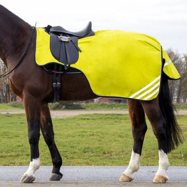 HKM Manta de ejercicio Reflective con Forro Polar Amarillo Neon