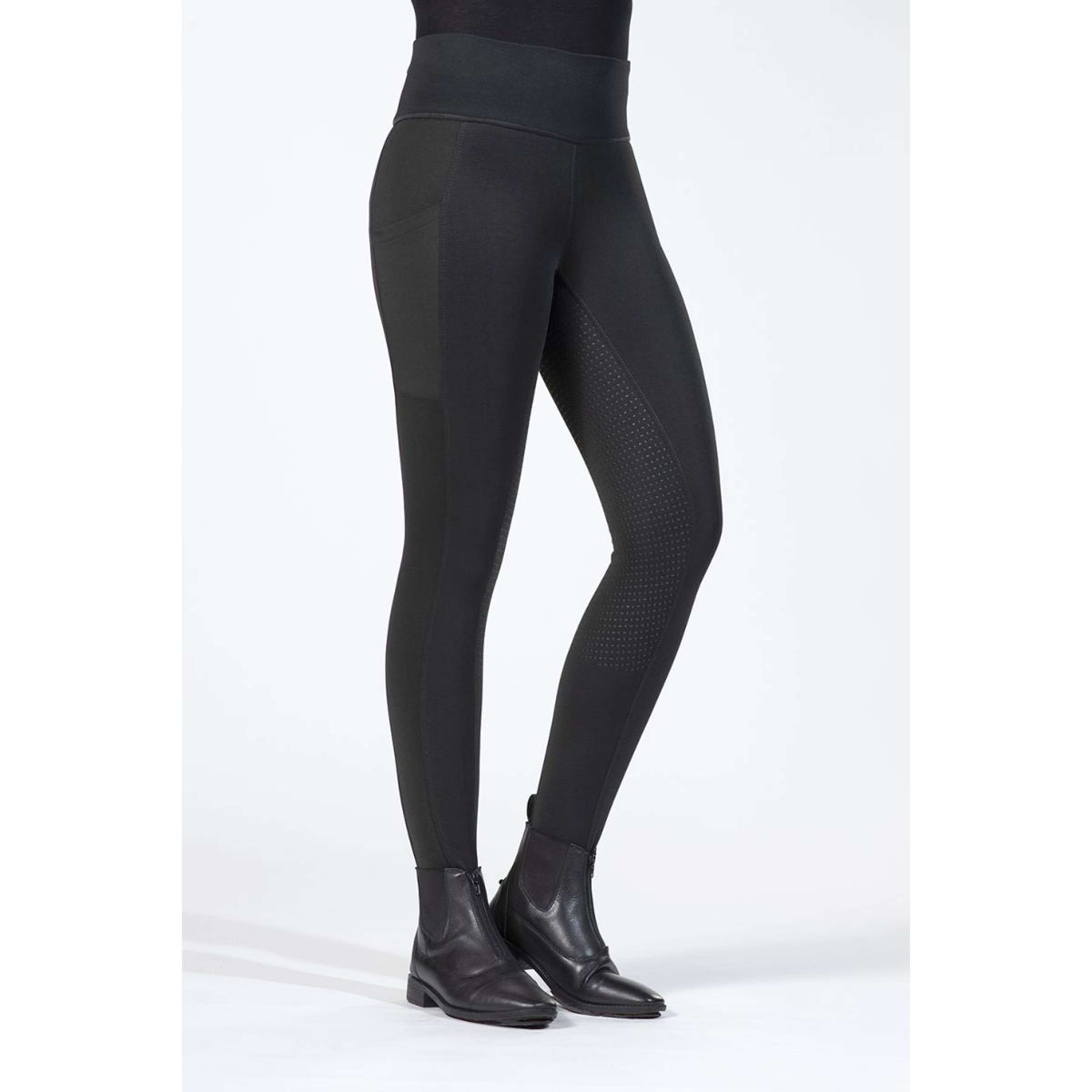 HKM Legging de Equitación Cosy Full Grip Negro