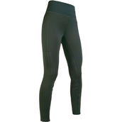 HKM Legging de Equitación Cosy Full Grip Verde Oscuro
