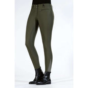 HKM Pantalón de Equitación Lea Silicon Full Grip Verde Oscuro
