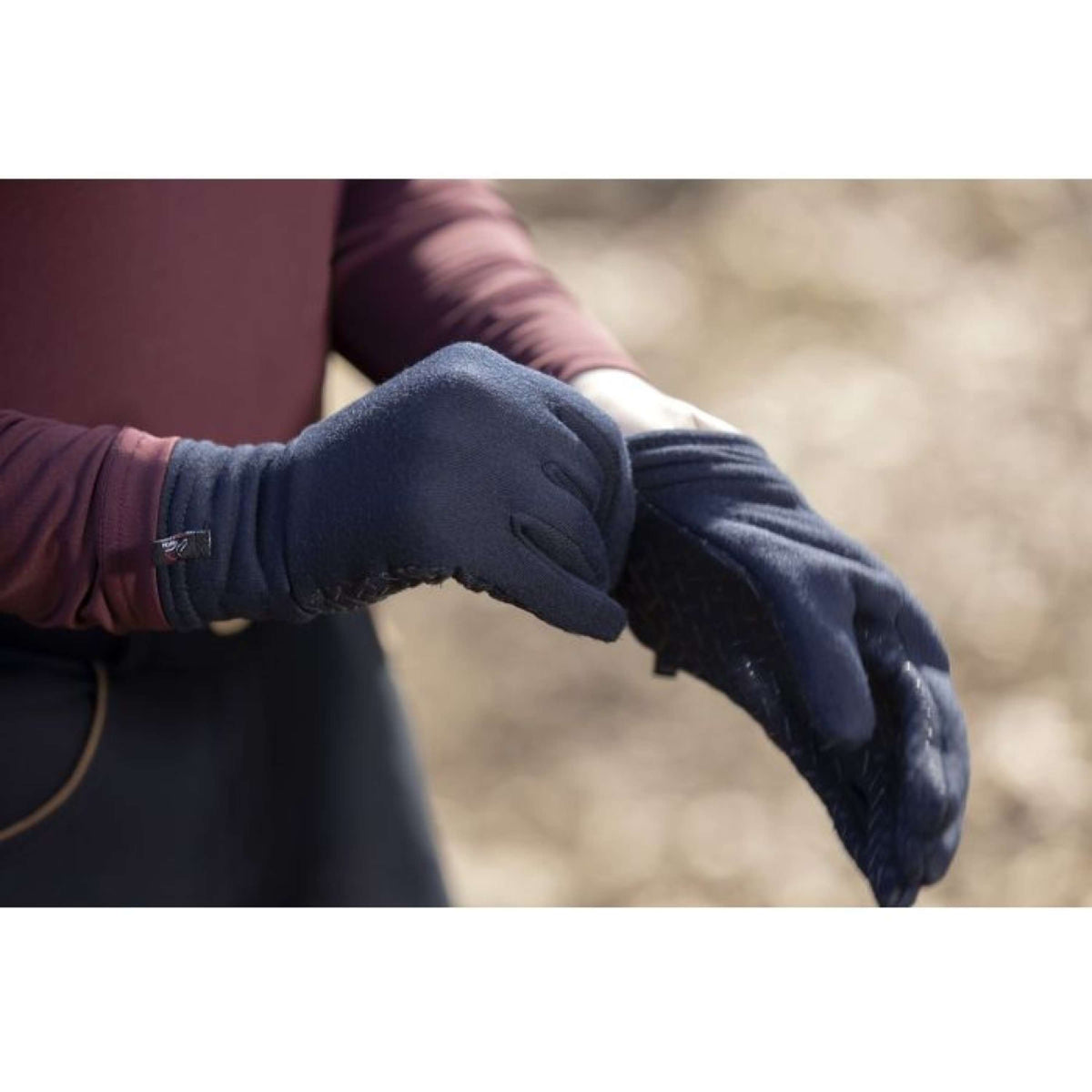 HKM Guantes Polar For Spanish (ES): Forro Fleece Azul oscuro