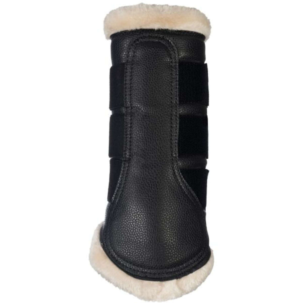 HKM Protectores de piernas Comfort Premium Fur Negro