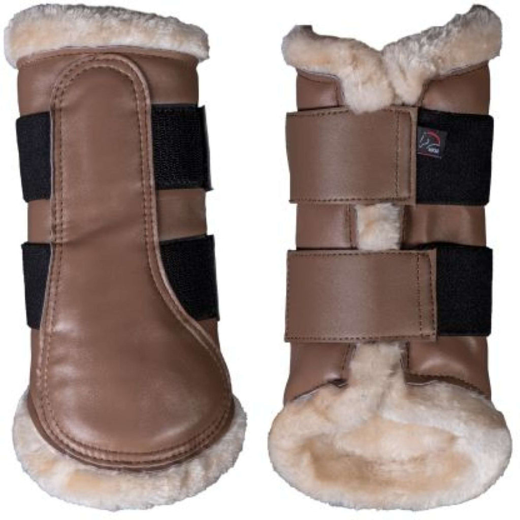 HKM Protectores de piernas Comfort Premium Fur Taupe