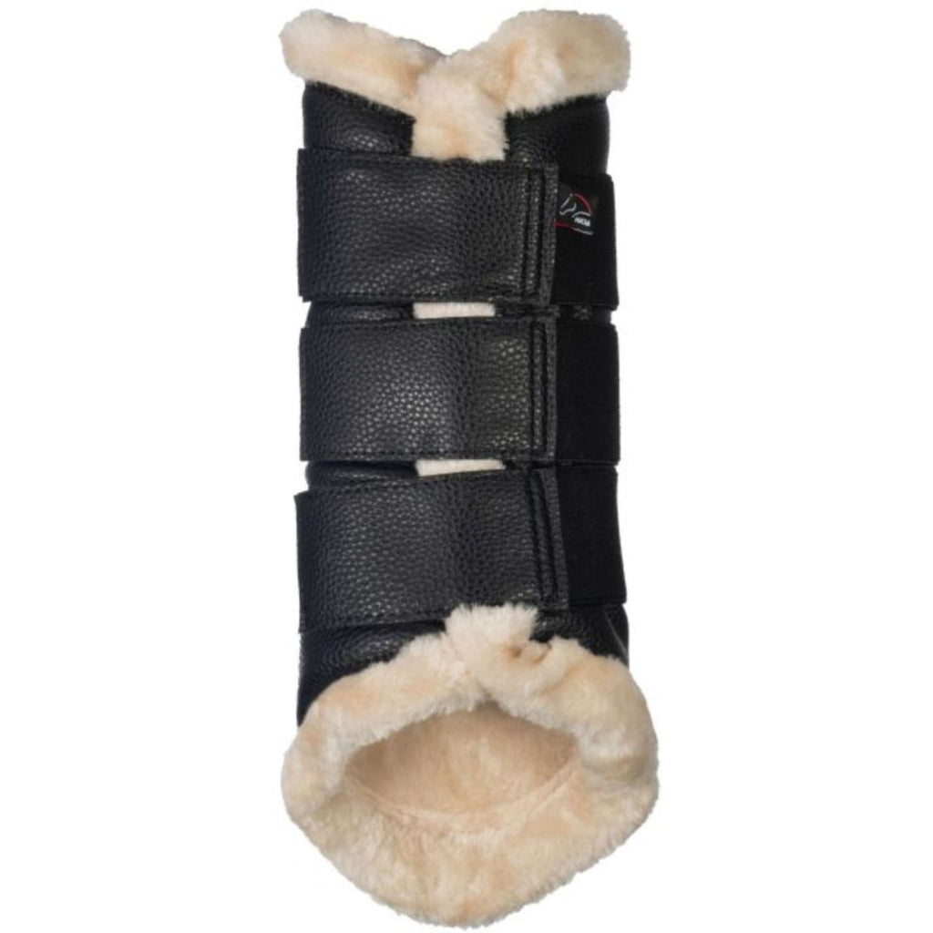 HKM Protectores de piernas Comfort Premium Fur Negro