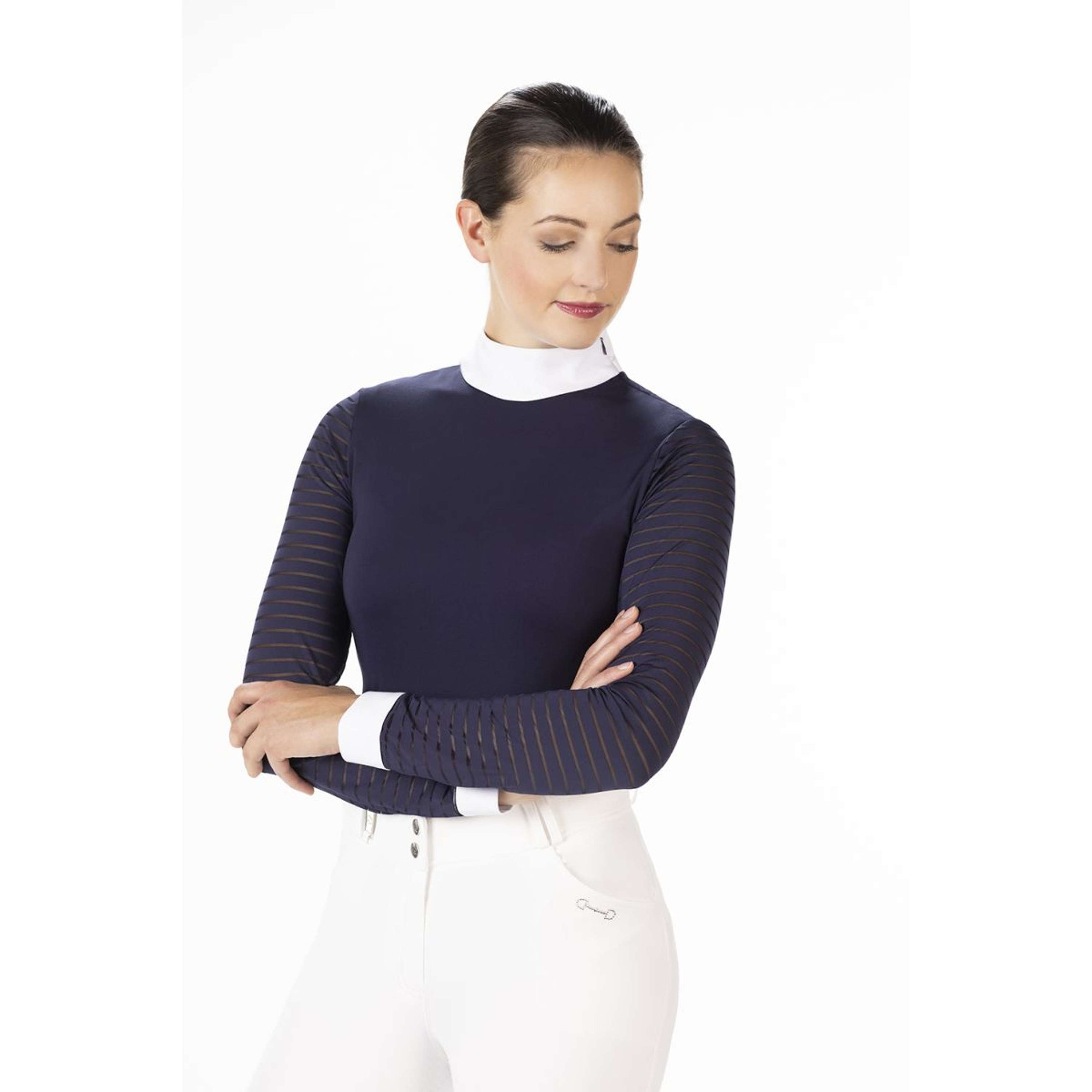 HKM Camiseta de Competición Monaco Manga Larga Azul oscuro