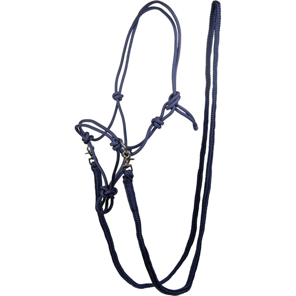 HKM Cabestro de Cuerda con Riendas Negro