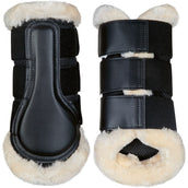 HKM Protectores de piernas Comfort Mesh Negro