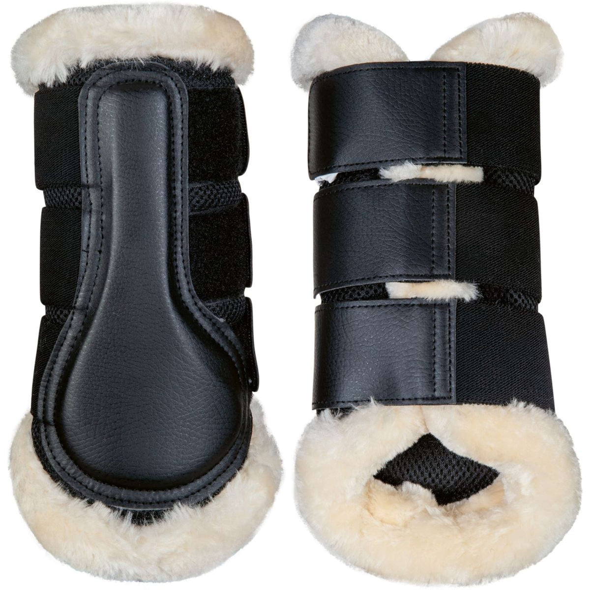 HKM Protectores de piernas Comfort Mesh Negro