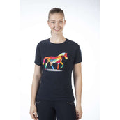 HKM T-Shirt Colourful Horse Azul oscuro