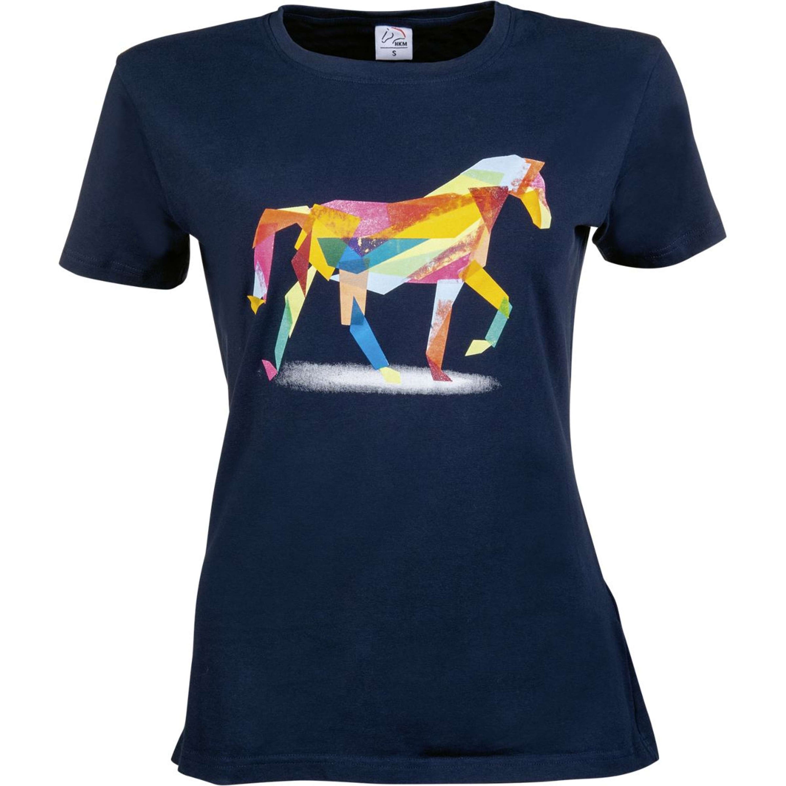 HKM T-Shirt Colourful Horse Azul oscuro