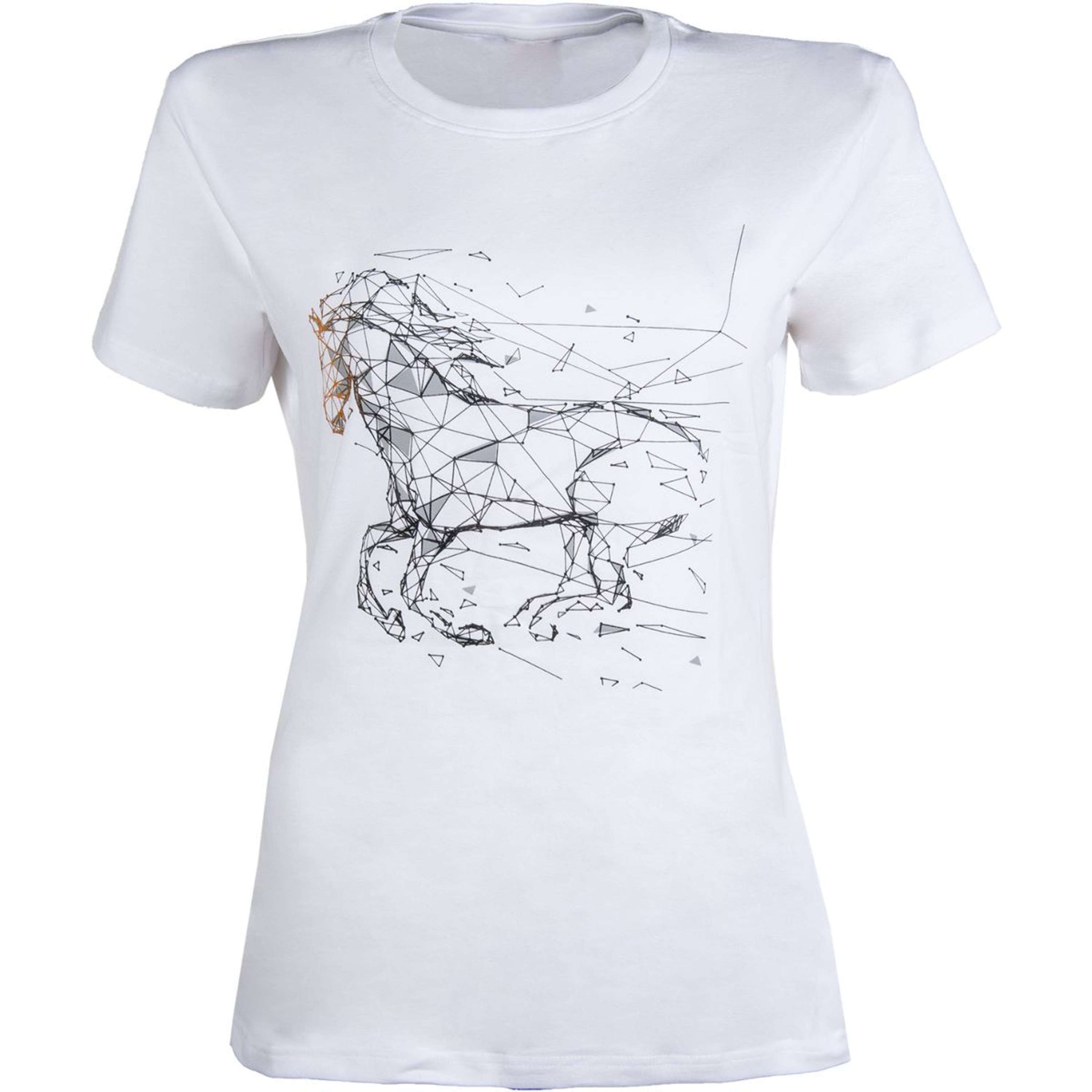 HKM T-Shirt Geometrical Horse Blanco