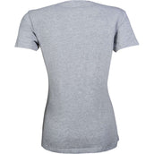 HKM Camiseta Horses leave Hoofprints Manga Corta Gris