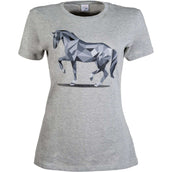 HKM T-Shirt Graphical Horse Gris claro/Melange