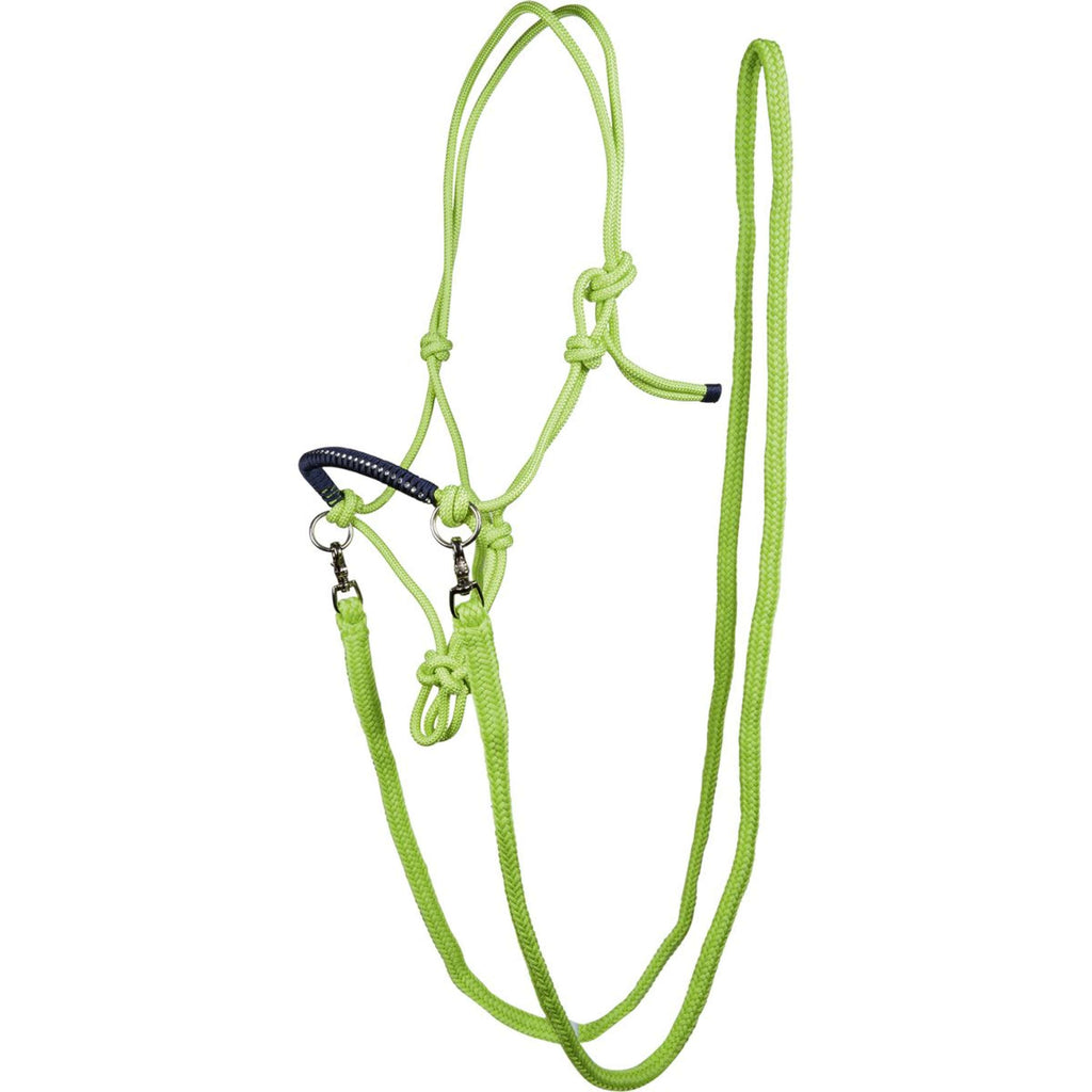 HKM Cabestro de Cuerda Strass Deko con Riendas Lima/Marino