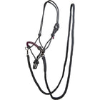 HKM Cabestro de Cuerda Strass Deko con Riendas Gris oscuro/Vid