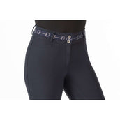 HKM Pantalón de Equitación Monaco Asiento de Silicona Azul oscuro