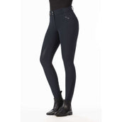 HKM Pantalón de Equitación Monaco Crystal Asiento de Silicona Azul oscuro