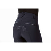 HKM Pantalón de Equitación Monaco Crystal Asiento de Silicona Azul oscuro