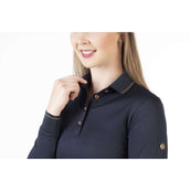 HKM Poloshirt Rosegold Glamour Longsleeve Azul Oscuro/Oro Rosa