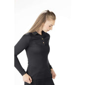 HKM Poloshirt Rosegold Glamour Longsleeve Negro/Oro rosa