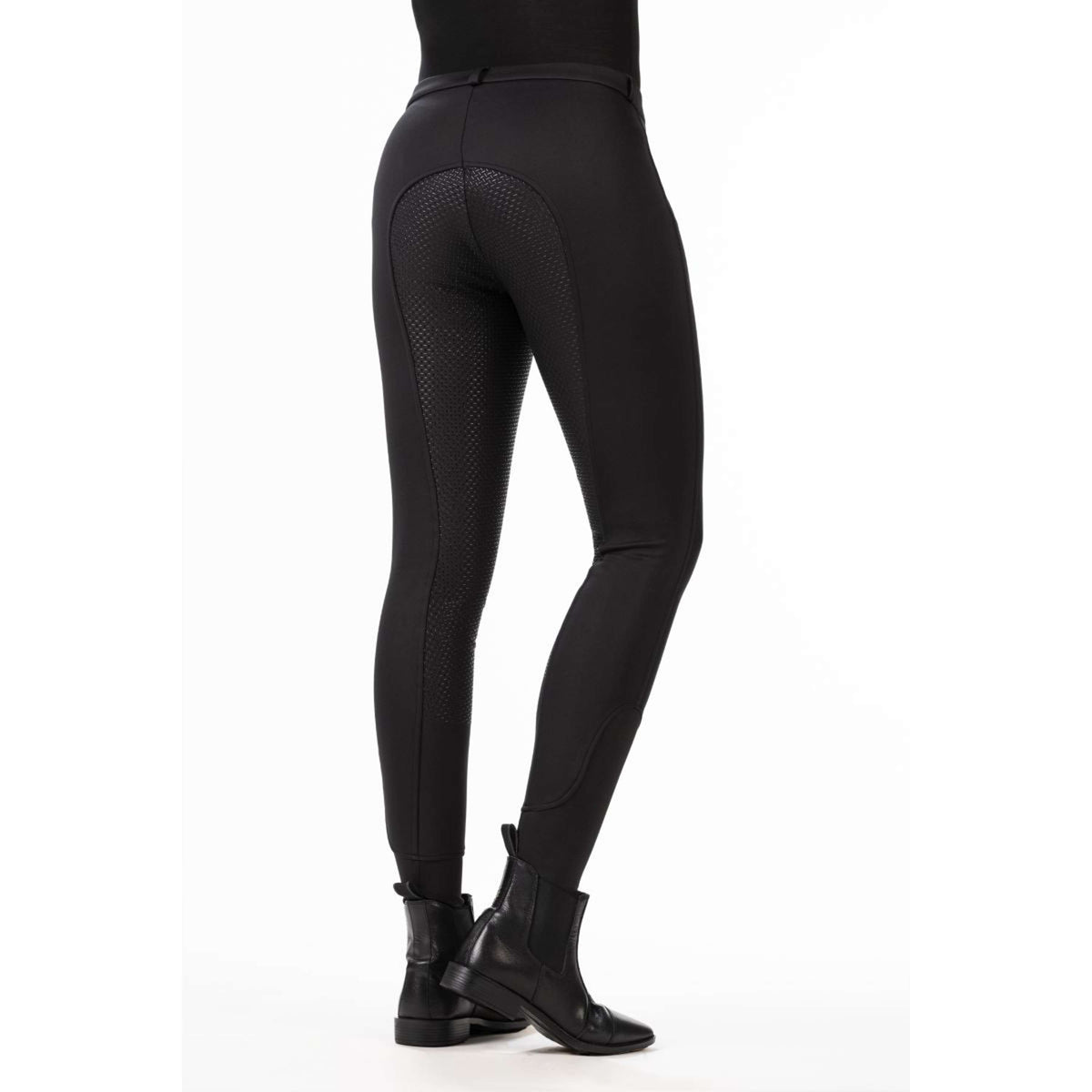 HKM Pantalón de Equitación Winner Softshell Winter con Asiento de Silicona Negro