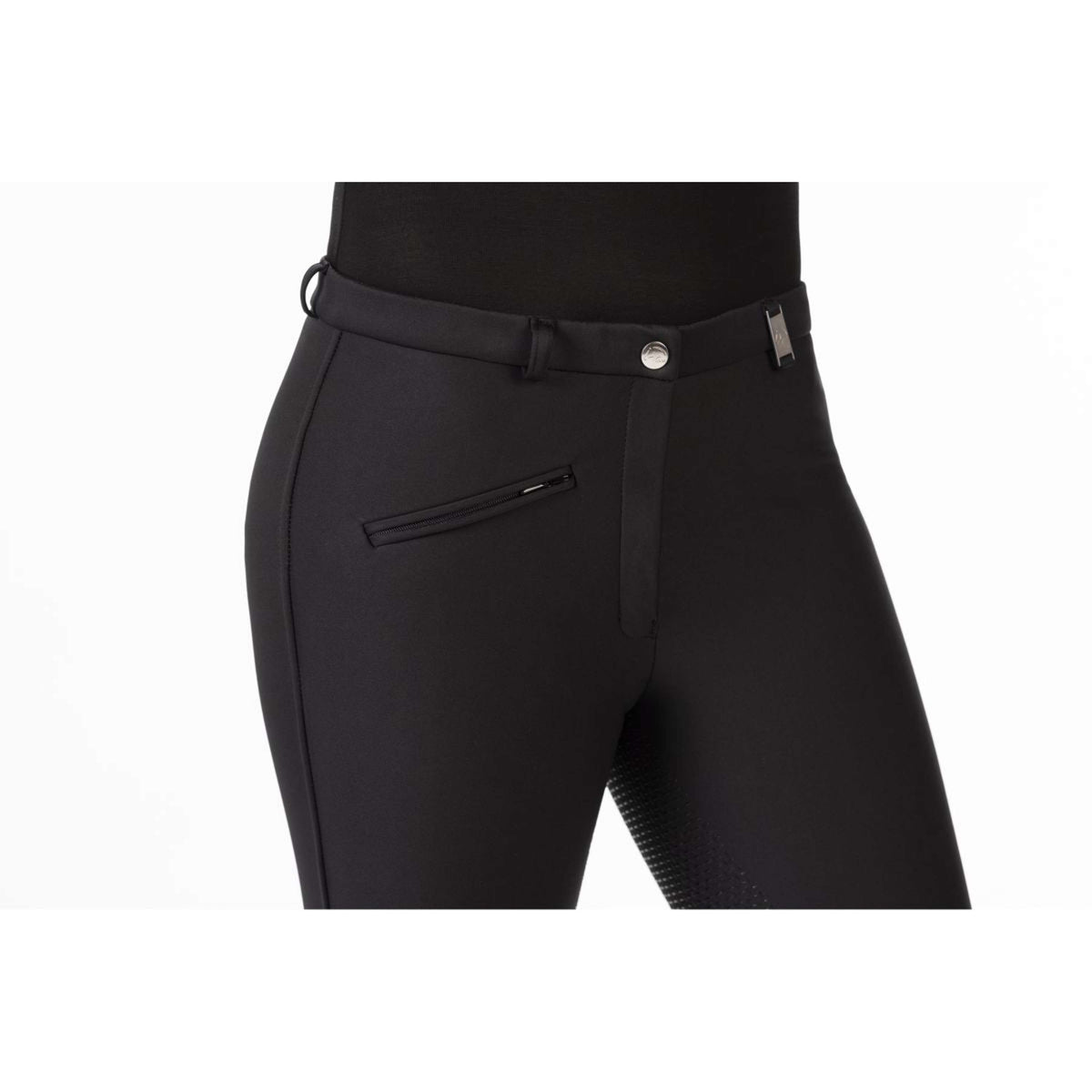 HKM Pantalón de Equitación Winner Softshell Winter con Asiento de Silicona Negro