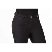 HKM Pantalón de Equitación Winner Softshell Winter con Asiento de Silicona Negro