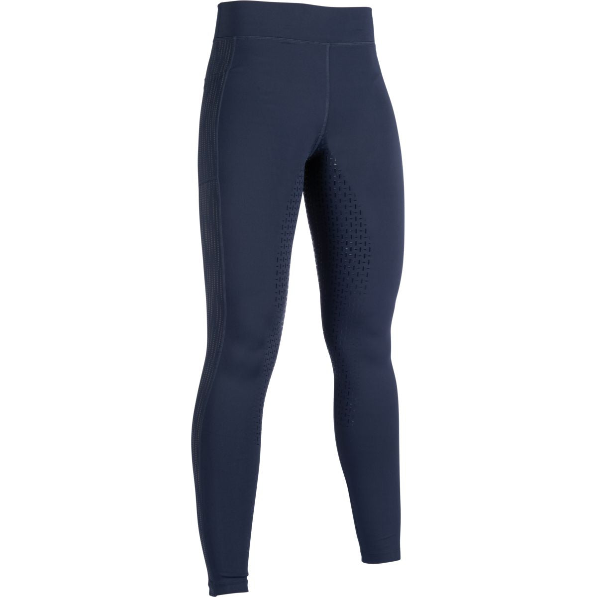 HKM Legging de Equitación Flow Reflective con Asiento de Silicona Azul oscuro