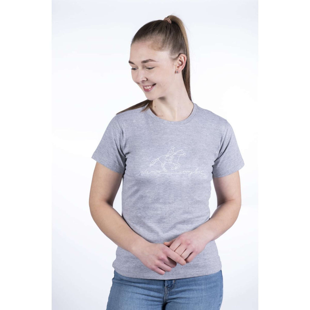 HKM Camiseta Ride More Gris claro/Melange