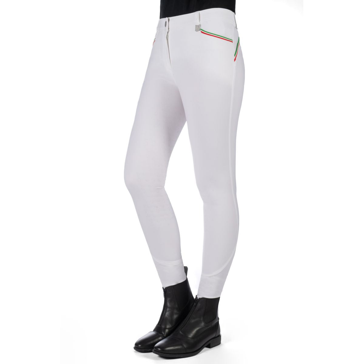 HKM Pantalones Livigno Sportive Full Grip Blanco