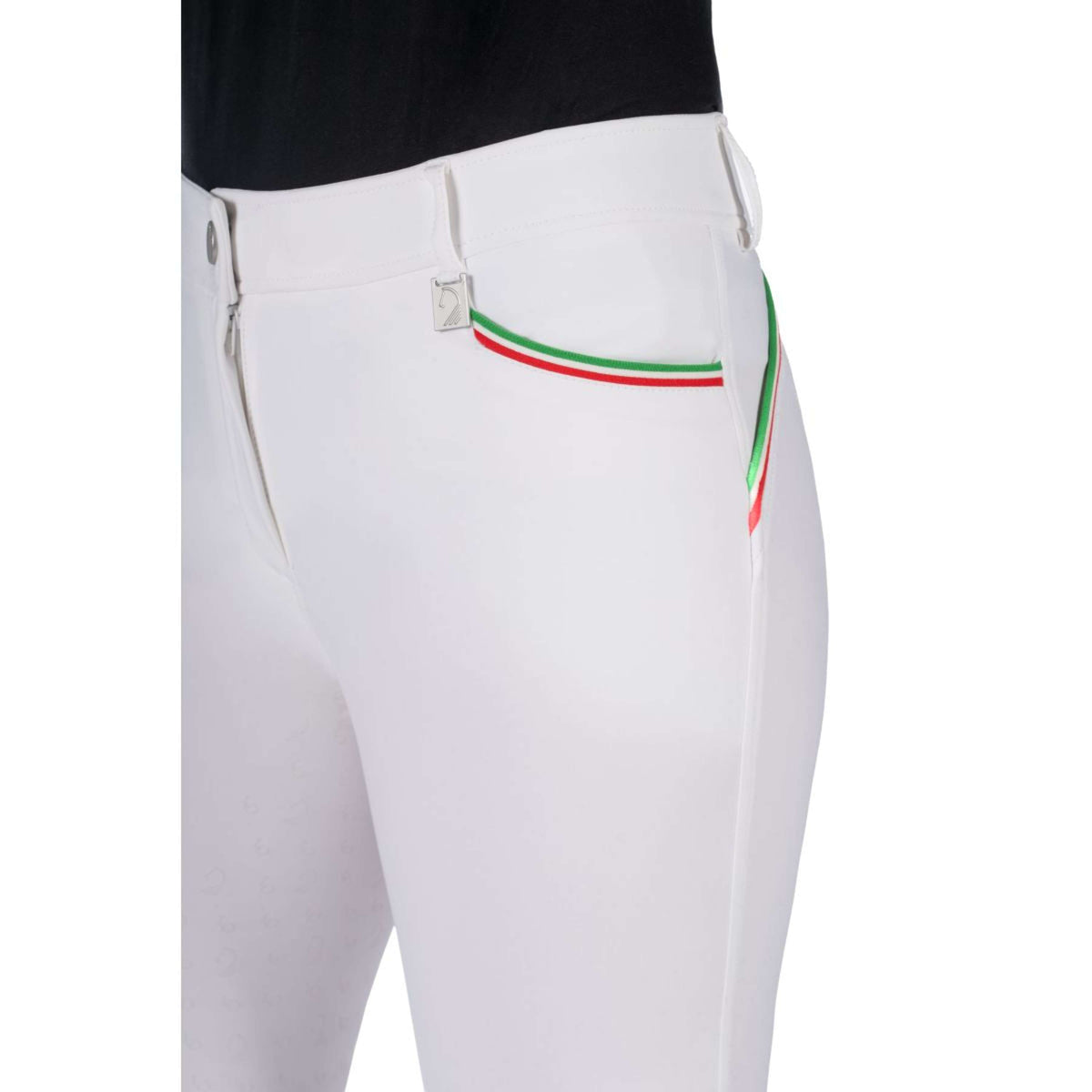 HKM Pantalones Livigno Sportive Full Grip Blanco